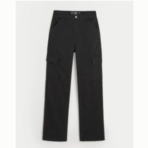 Super High Rise Black Cargo Pants